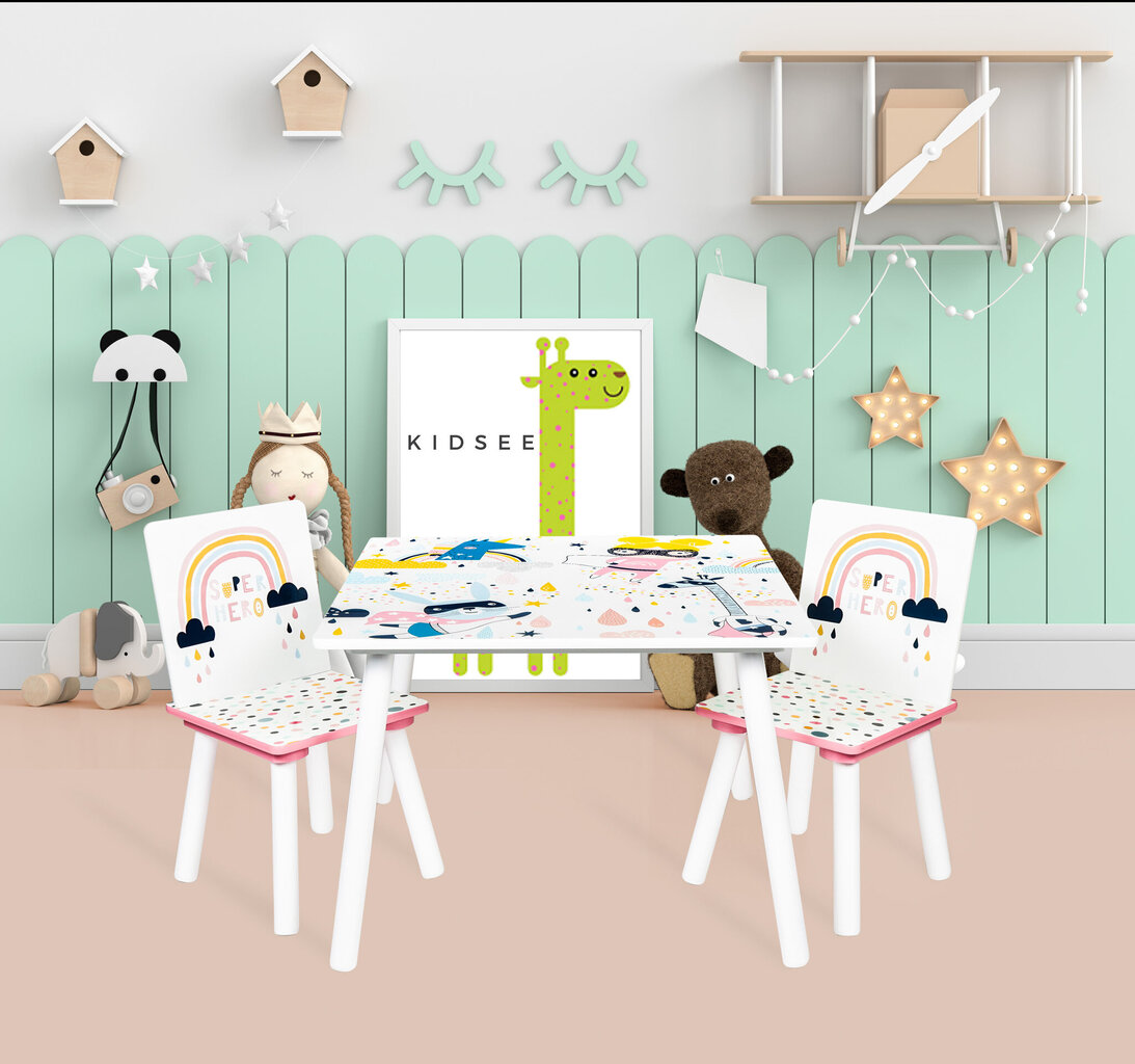 Laud koos toolidega, värviline hind ja info | Laste lauad ja toolid | kaup24.ee