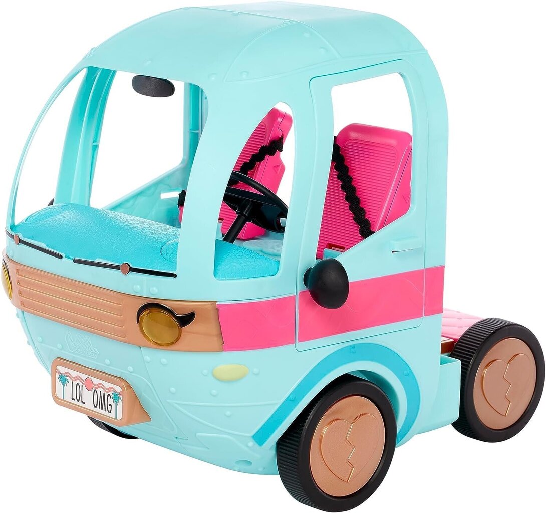Transformeeritav nukumatkaauto L.O.L. Surprise OMG Glam N’ Go Camper, 90 cm цена и информация | Tüdrukute mänguasjad | kaup24.ee