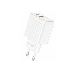 Foneng Wall charger EU42 GaN - USB + Type C - PD 20W 3A with Type C to Type C cable white цена и информация | Зарядные устройства для телефонов | kaup24.ee