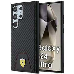 FerrariFEHCS24LN3PUK S24 Ultra S928 czarny|black hardcase Carbon Stitched Bottom цена и информация | Чехлы для телефонов | kaup24.ee