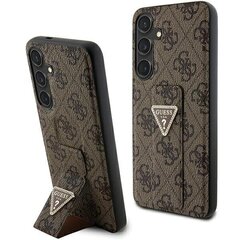 Guess GUHCS24SPGS4TDW S24 S921 brązowy|brown hardcase Grip Stand 4G Triangle Strass цена и информация | Чехлы для телефонов | kaup24.ee