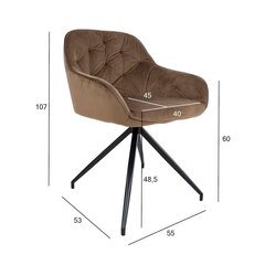 Комплект из 2 стульев BRIT, оливково-зеленый бархат цена и информация | Стулья для кухни и столовой | kaup24.ee