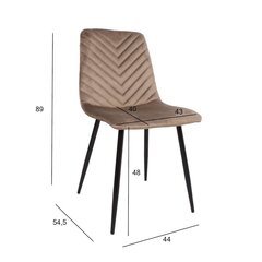 Комплект из 4 стульев BRIE, бежевый бархат цена и информация | Стулья для кухни и столовой | kaup24.ee