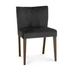Комплект из 2 стульев TURIN 57x51xH80см, темно-серый бархат, ножки темного дуба цена и информация | Стулья для кухни и столовой | kaup24.ee