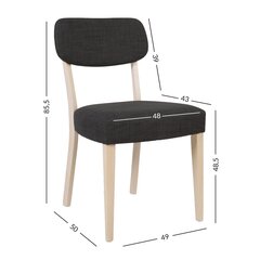 Комплект из 2 стульев ADORA 49x50xH85,5см цена и информация | Стулья для кухни и столовой | kaup24.ee