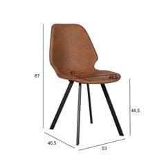 Tool HeLena, pruun, 2 tk hind ja info | Söögilaua toolid, köögitoolid | kaup24.ee