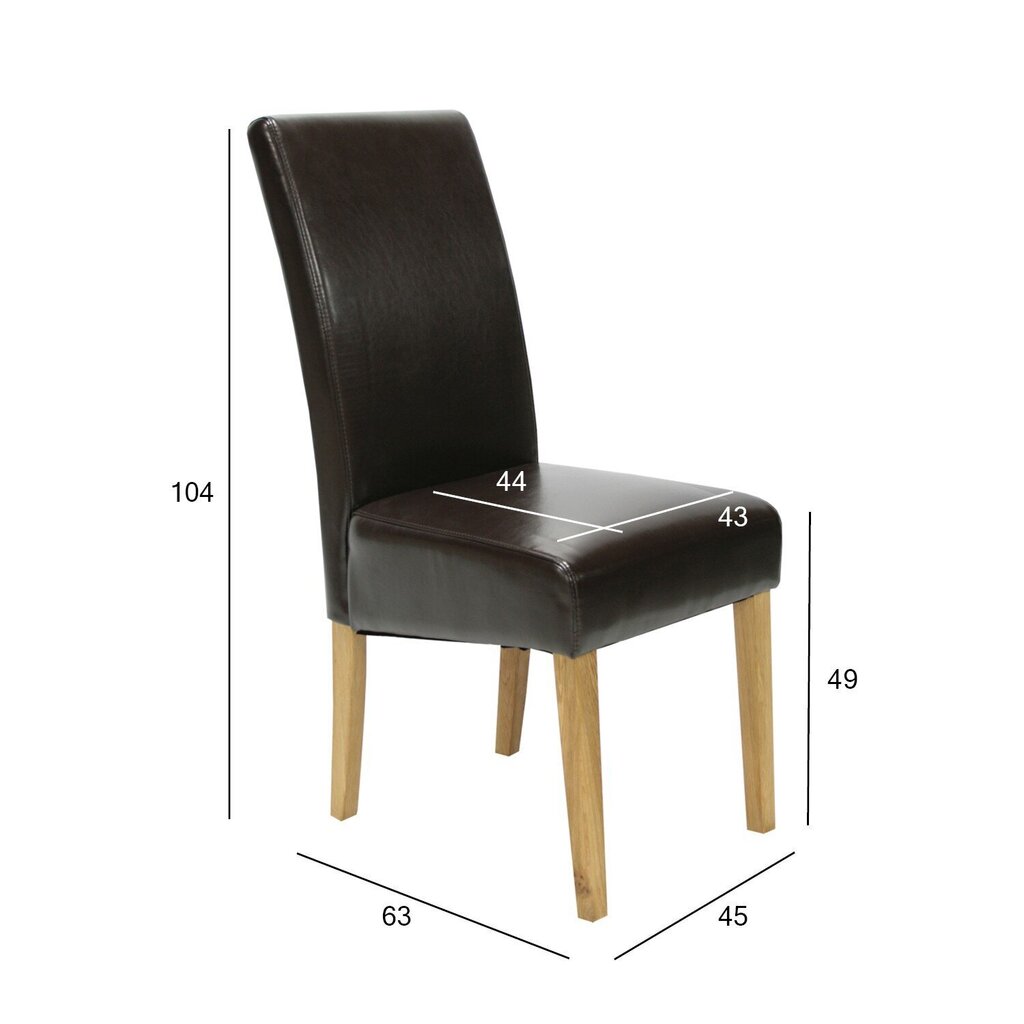 Tool Tiffany pruun, 2 tk hind ja info | Söögilaua toolid, köögitoolid | kaup24.ee