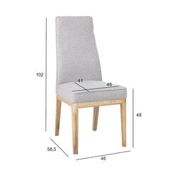 Комплект из 2 стульев Preston серый цена и информация | Стулья для кухни и столовой | kaup24.ee