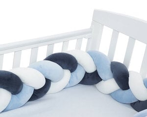 защита для кроватки, 250 см, сине-белая цена и информация | Товары для безопасности детей дома | kaup24.ee