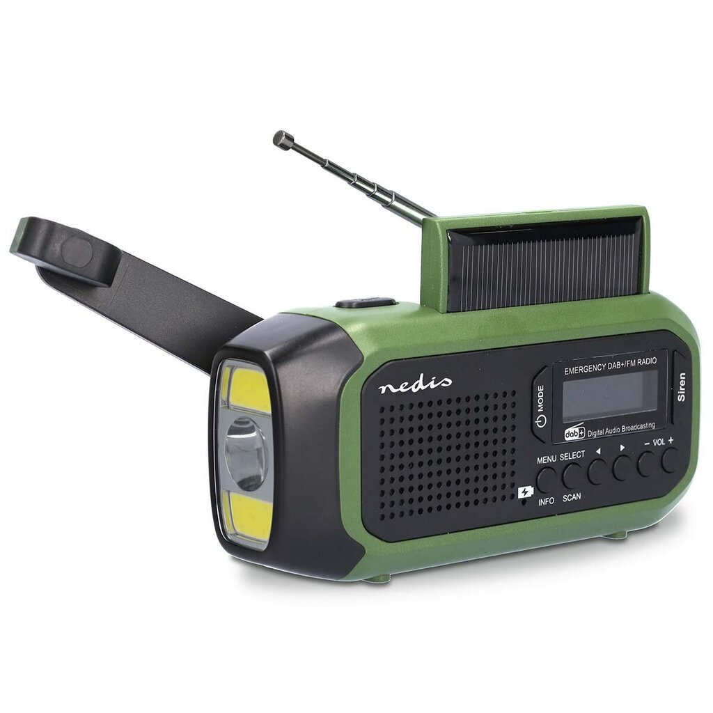 DAB+/FM vändaga raadio, LED taskulamp, akupank, päikesepatarei цена и информация | Raadiod, magnetoolad | kaup24.ee