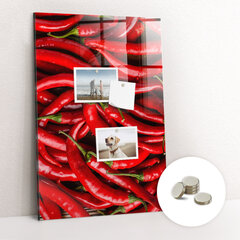 Magnettahvel Chilli Pepper, 40x60 cm цена и информация | Канцелярские товары | kaup24.ee