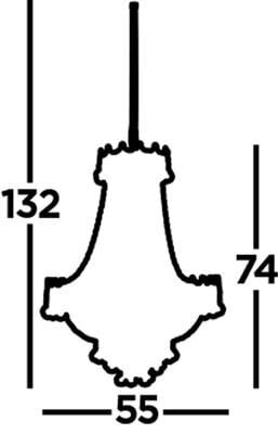 Searchlight ripplamp Versailles 9112-52CC hind ja info | Rippvalgustid | kaup24.ee