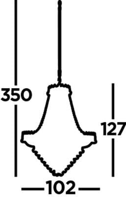 Searchlight rippvalgusti Versailles 9112-102CC цена и информация | Rippvalgustid | kaup24.ee