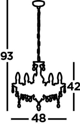 Searchlight rippvalgusti Marie Therese 1455-5BK hind ja info | Rippvalgustid | kaup24.ee