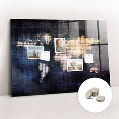 Magnettahvel Abstraktsiooni Maailmakaart, 100x70 hind ja info | Kirjatarbed | kaup24.ee