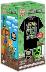 Эксклюзивная футболка и статуэтка Funko Pocket Pop! & Tee Minecraft Blue Creeper XL цена и информация | Атрибутика для игроков | kaup24.ee