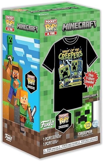 Funko Pocket Pop! & Tee Minecraft Blue Creeper XL цена и информация | Fännitooted mänguritele | kaup24.ee