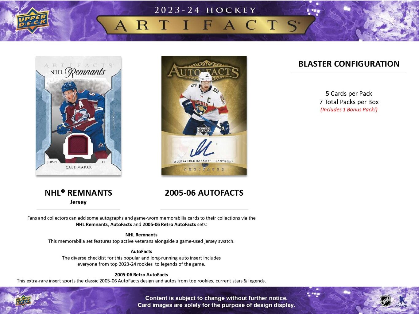 Jäähokikaardid Upper Deck Artifacts Hockey 2023/2024 Blaster Box hind ja info | Hobikaardid | kaup24.ee