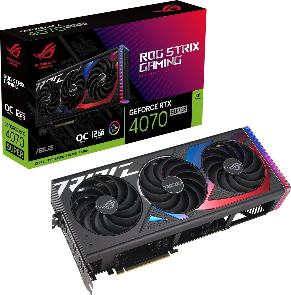 Asus ROG Strix GeForce RTX 4070 Super OC Edition (90YV0KD0-M0NA00) hind ja info | Videokaardid (GPU) | kaup24.ee