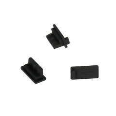 Силиконовая пылезащитная заглушка USB черная - 10 шт. цена и информация | Аксессуары для телефонов | kaup24.ee