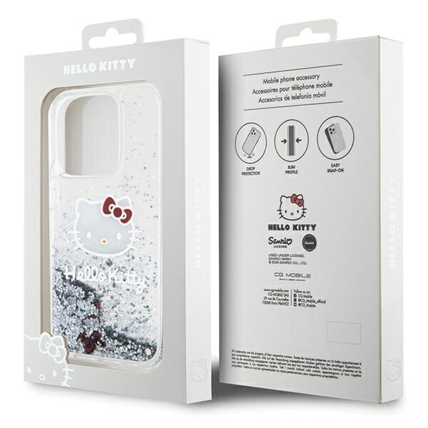 Hello Kitty Liquid Glitter Charms Kitty Head Iphone 13 Pro hind ja info | Telefoni kaaned, ümbrised | kaup24.ee