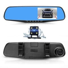 Car Dash Cam DVR-01 Mirror 5,0 inches + rear camera цена и информация | Видеорегистраторы | kaup24.ee