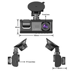 Car Dash Cam DVR-06 2,0 inches + rear camera цена и информация | Видеорегистраторы | kaup24.ee