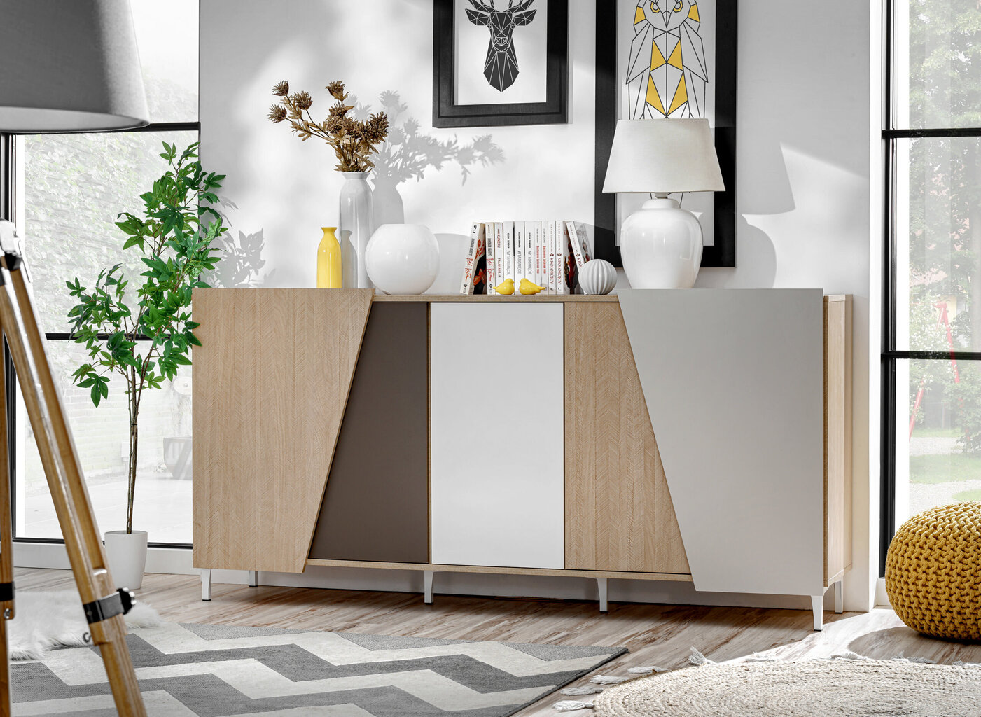 Kummut Viste K01, jodelka scandi/trufla/taupe/baltic HG цена и информация | Kummutid | kaup24.ee