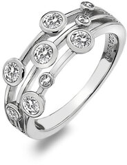 Hot Diamonds hõbedane sõrmus topaasi ja teemandiga Willow DR207 hind ja info | Sõrmused | kaup24.ee