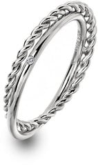 Hot Diamonds Роскошное серебряное кольцо с правильным бриллиантом Жасмин DR210 цена и информация | Кольца | kaup24.ee