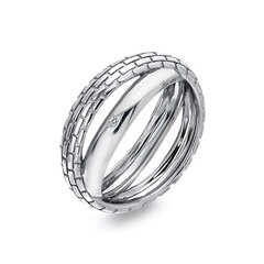 Hot Diamonds hõbesõrmus teemandiga Woven DR235 hind ja info | Sõrmused | kaup24.ee