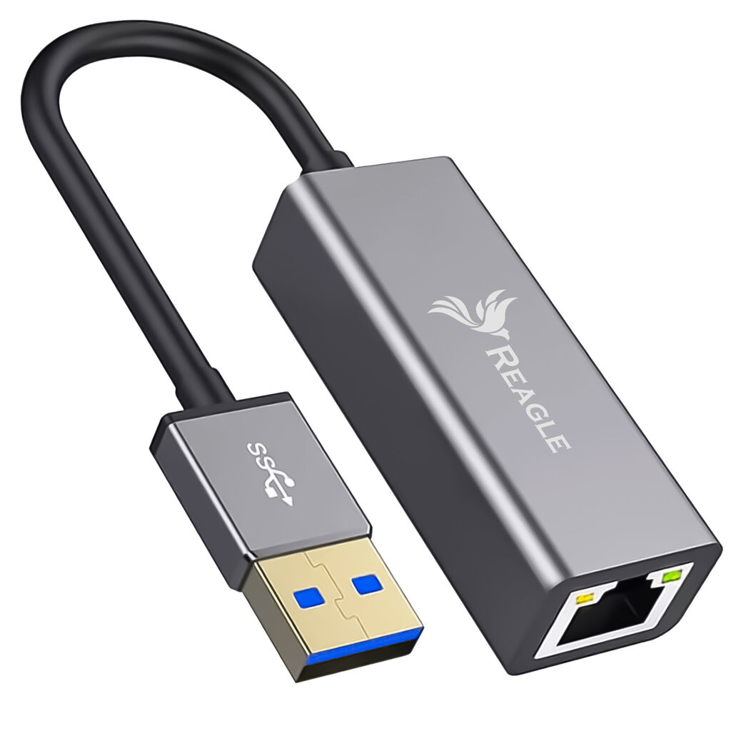 Võrguadapter Reagle USB A 3.1 Gigabit LAN 1000Mb RJ45 hind ja info | USB jagajad, adapterid | kaup24.ee