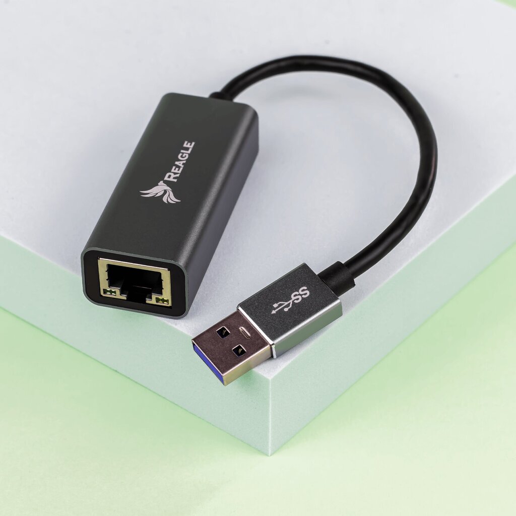 Võrguadapter Reagle USB A 3.1 Gigabit LAN 1000Mb RJ45 hind ja info | USB jagajad, adapterid | kaup24.ee