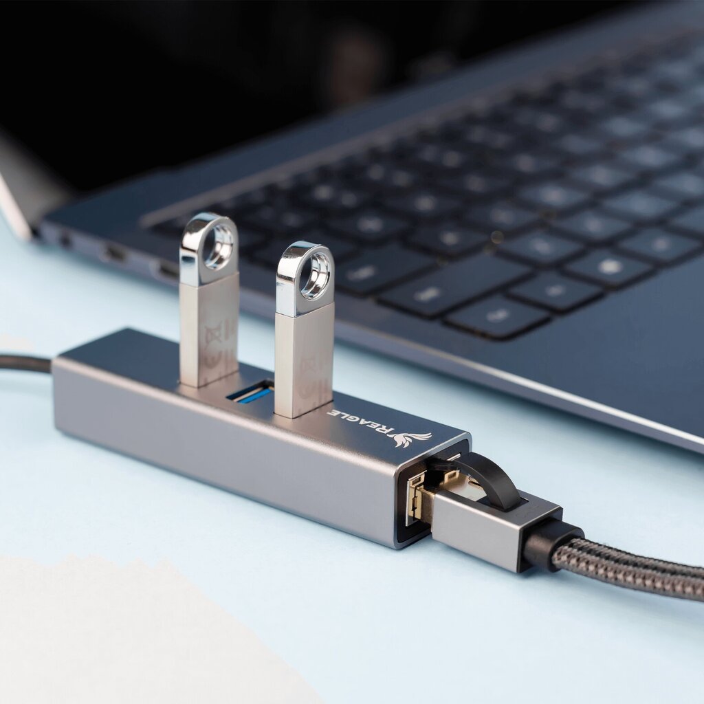 Võrguadapter Reagle USB-A 3.1 Gigabit LAN RJ45 1GB hind ja info | USB jagajad, adapterid | kaup24.ee
