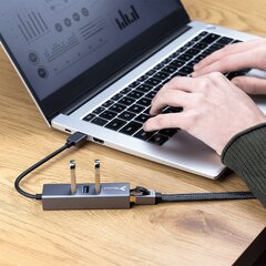 Võrguadapter Reagle USB-A 3.1 Gigabit LAN RJ45 1GB цена и информация | Адаптеры и USB-hub | kaup24.ee