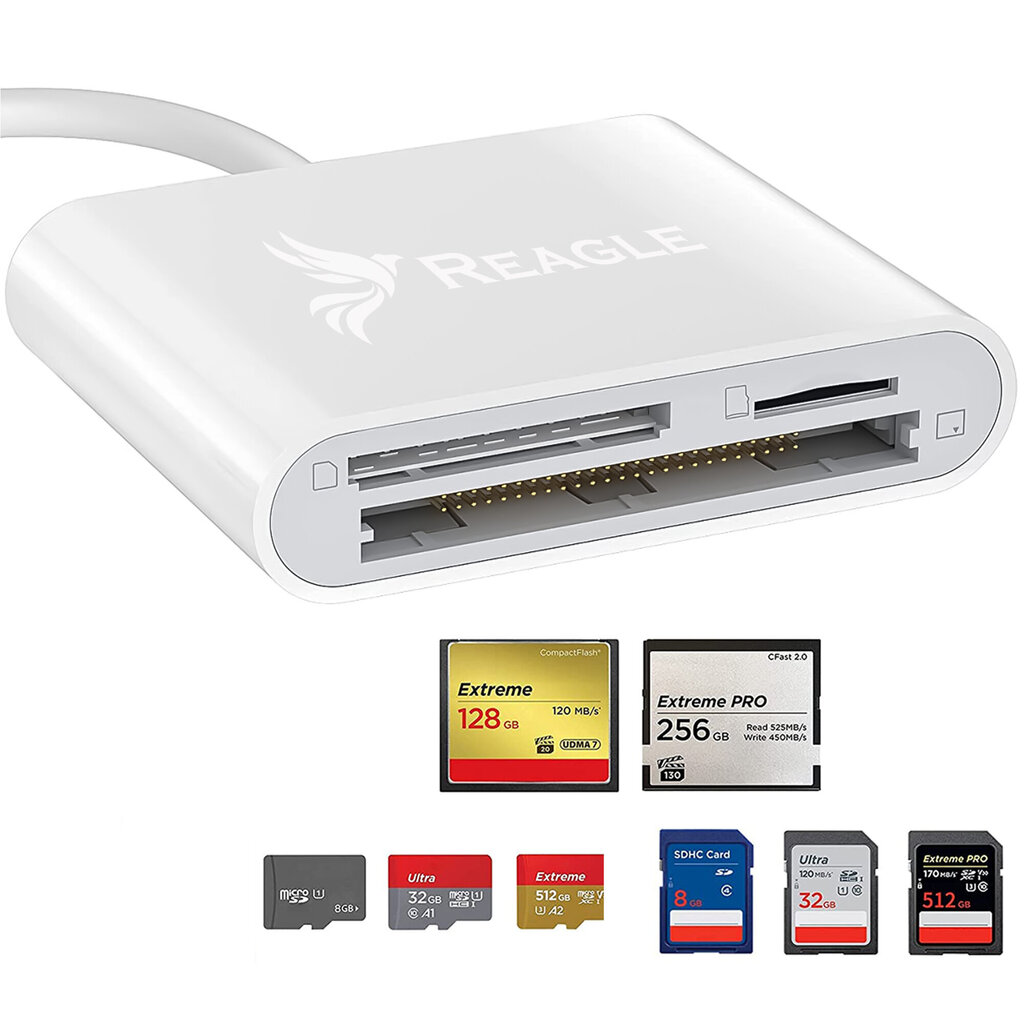 Kaardilugeja Reagle USB microSD SD CF TF SDXC Mac adapter цена и информация | USB jagajad, adapterid | kaup24.ee