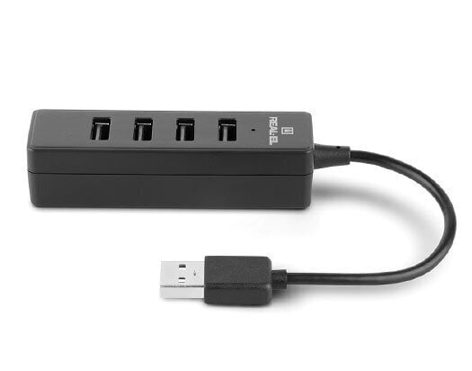 Real-EL HQ-154, USB 2.0 HUB, 4 x USB hind ja info | USB jagajad, adapterid | kaup24.ee