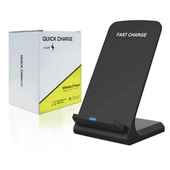 Juhtmeta laadija Deep-Tech Quick Charge 2-Colis QI-04 10W must hind ja info | Mobiiltelefonide laadijad | kaup24.ee