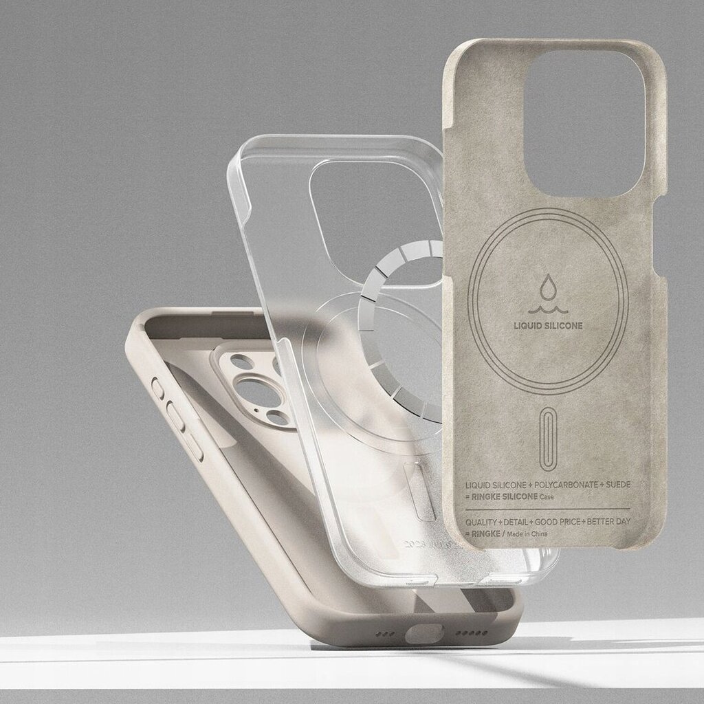 Ümbris Ringke Silicone Magnetic MagSafe iPhone 15 Pro kivi hind ja info | Telefoni kaaned, ümbrised | kaup24.ee