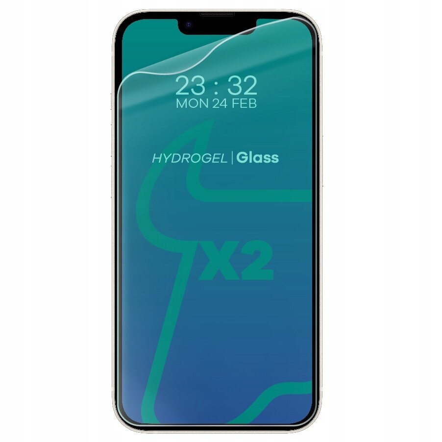 Kaitseklaas Bizon Glass Hydrogel iPhone 14 / 13 / 13 Pro, 2 tk. hind ja info | Ekraani kaitsekiled | kaup24.ee