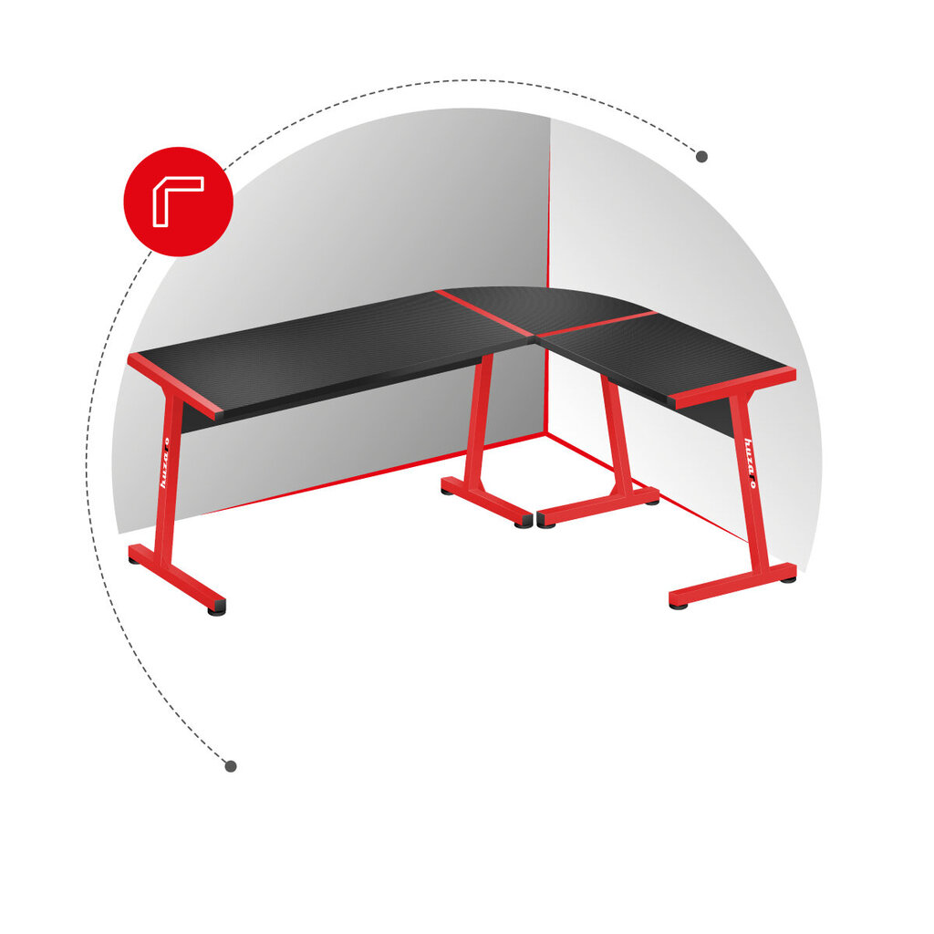 Mängulaud Huzaro Hero 6.0 Red цена и информация | Arvutilauad, kirjutuslauad | kaup24.ee