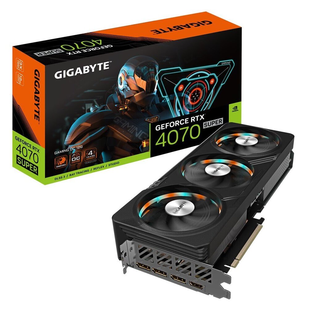 Gigabyte GeForce RTX 4070 Super Gaming OC (GV-N407SGAMING OC-12GD) цена и информация | Videokaardid (GPU) | kaup24.ee