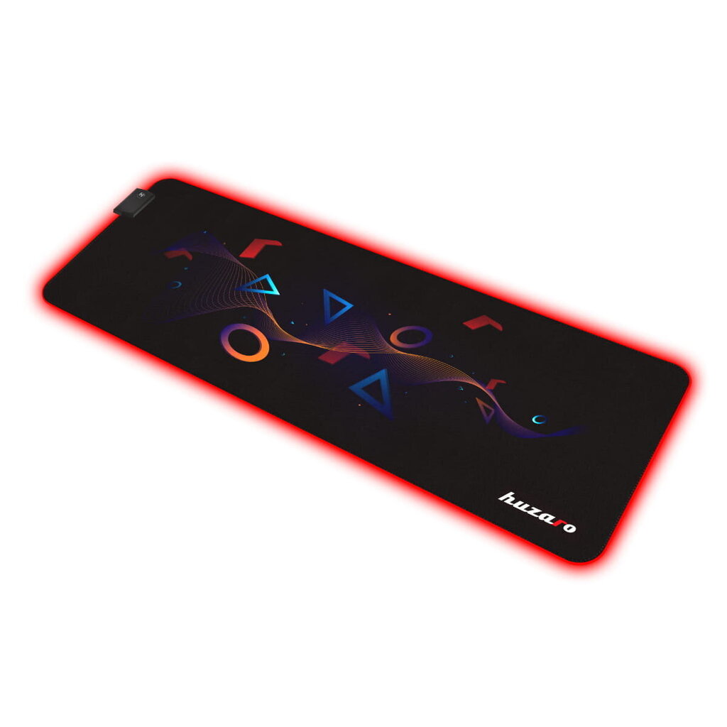 Hiirematt Huzaro Mousepad 2.0 XL RGB, must hind ja info | Hiired | kaup24.ee