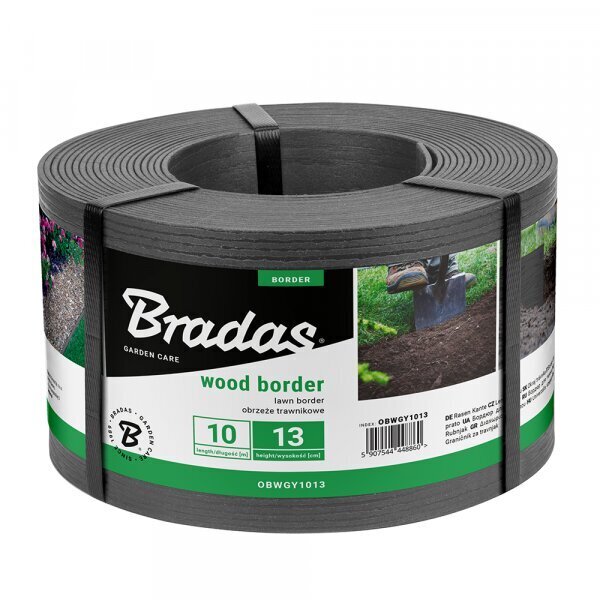 Murupiire Bradas Wood Border, 10 m, hall hind ja info | Aiatööriistad | kaup24.ee