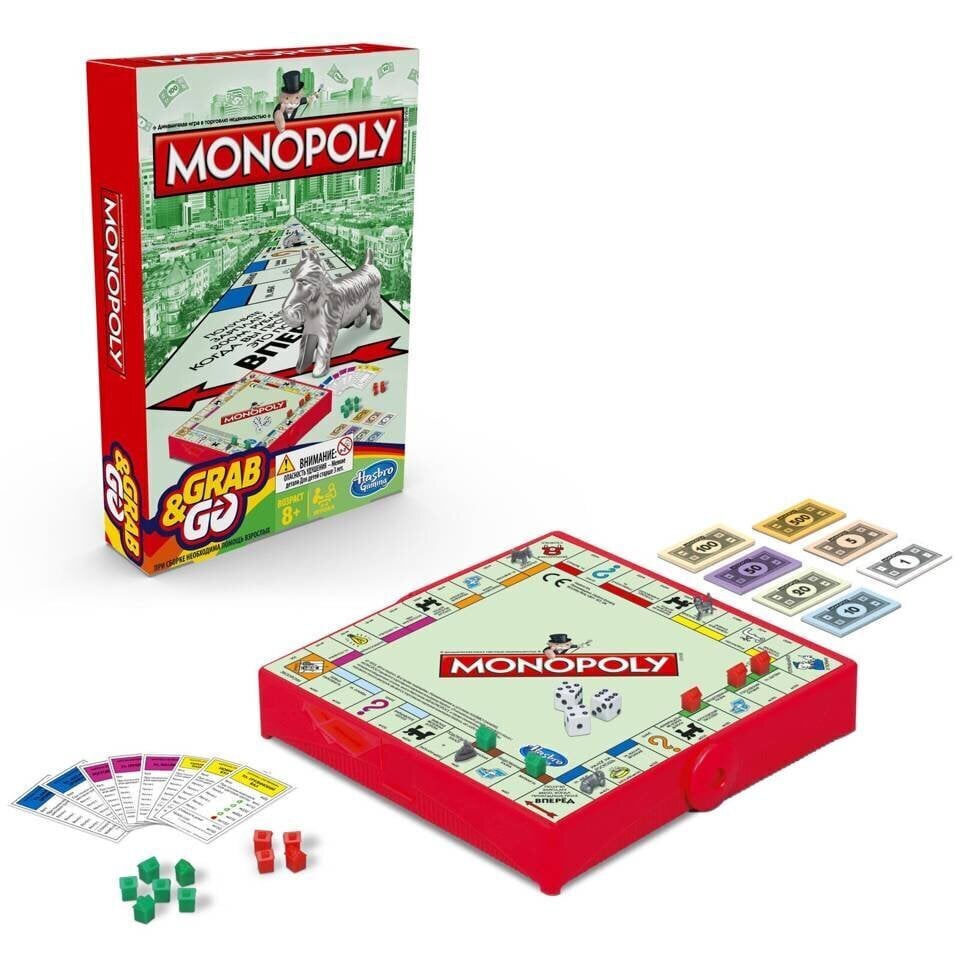 Lauamäng Monopoly Grab&Go Hasbro Gaming, RU hind ja info | Lauamängud ja mõistatused | kaup24.ee