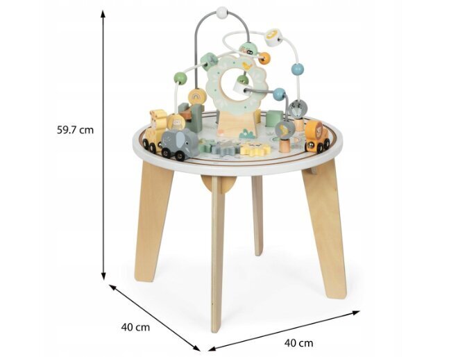 Puidust ümmargune õppelaud цена и информация | Arendavad mänguasjad | kaup24.ee