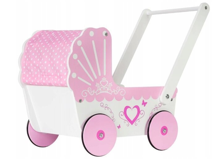 Puidust nukuvanker roosa цена и информация | Tüdrukute mänguasjad | kaup24.ee