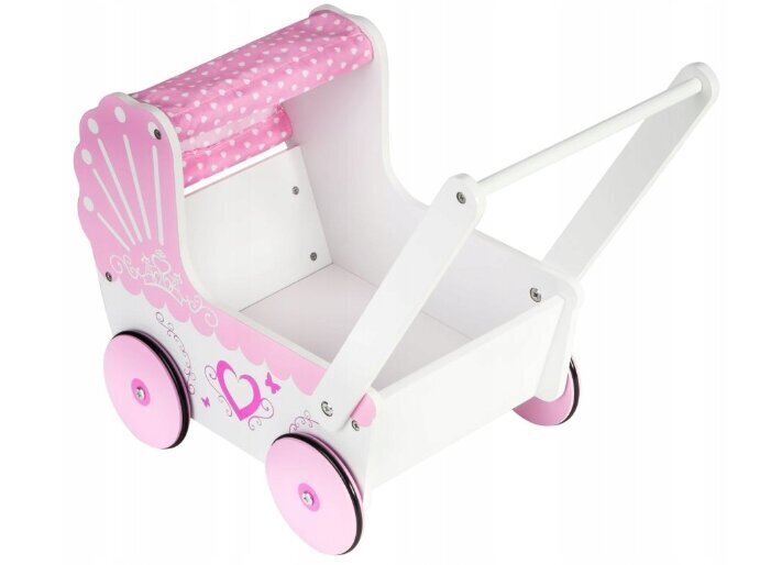 Puidust nukuvanker roosa цена и информация | Tüdrukute mänguasjad | kaup24.ee