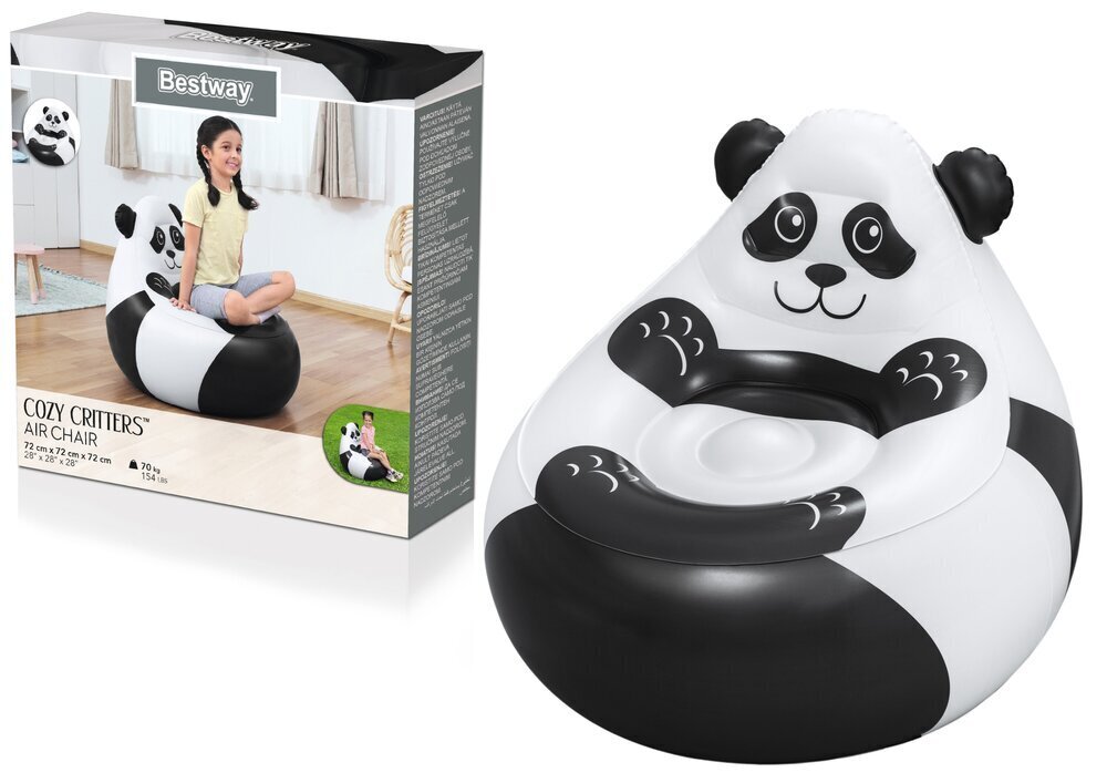 Täispuhutav tugitool Panda 72 x 72 x 64 cm Bestway 75116 цена и информация | Täispuhutavad madratsid ja mööbel | kaup24.ee