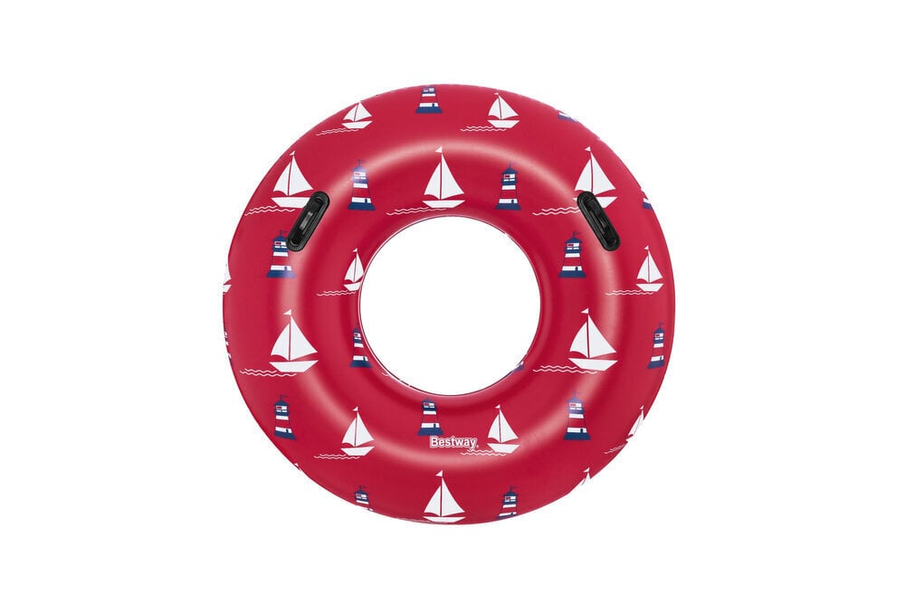 Täispuhutav ujumisrõngas 119 cm, punane Bestway 36353 hind ja info | Täispuhutavad veemänguasjad ja ujumistarbed | kaup24.ee